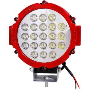  63w led Мощен диоден фар, Червен, прожектор халоген джип atv 4х4 офроуд