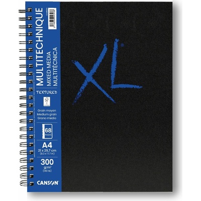 Canson XL Mix Media Textured blok 300 g/m² 68 listov A4 lepený