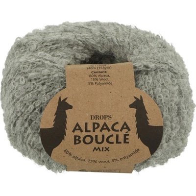 Drops Alpaca Bouclé MIX 5110 svetlá sivá