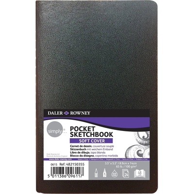 Daler-Rowney Simply Sketchbook Simply Скицник 24 8, 9 x 14 cm 100 g Black (482150355)