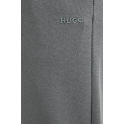 HUGO Памучен спортен панталон hugo в сиво с изчистен дизайн 50489617 (50489617)