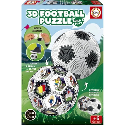 EDUCA 3D Puzzle Build&Play: Futbalová lopta 32 ks