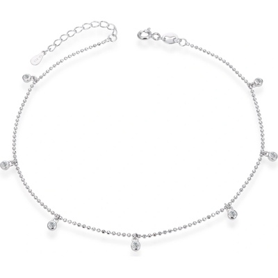 AGATO Stříbrný náramek se zirkony AGB772/21