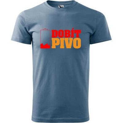 Dobrý Triko pánské tričko Dobít pivo Denim