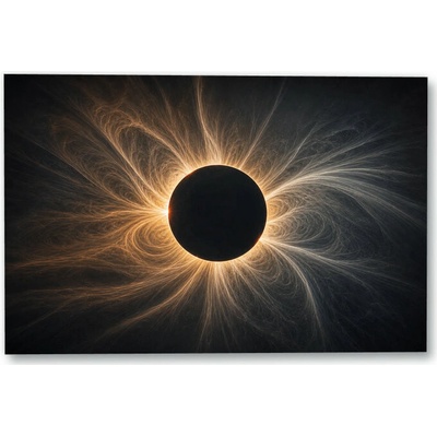 Plakát – Zářivá koróna kolem tmavého kotouče 135 × 90 cm Bez rámu Ne Bez rámu