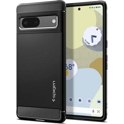 Spigen Противоударен Калъф за Google Pixel 7, Spigen Rugged Armor Case, Черен (ACS04698)
