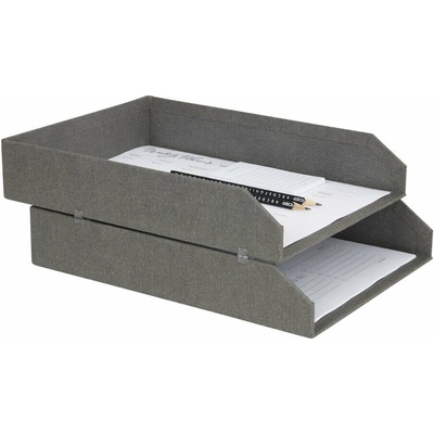 Bigso Hakan Canvas Paper Laminate organizér šedá/béžová