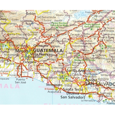 Střední Amerika a Mexiko 1:3 000 000 mapa