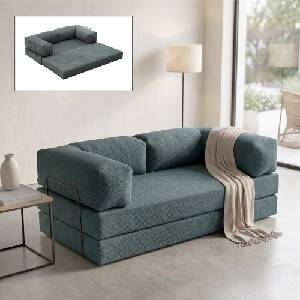 TopMebel Comfort TopMebel тапициран триместен разтегателен диван в ментово зелен цвят 190x95x75cm