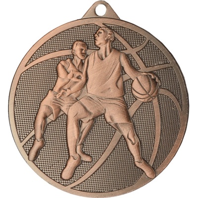 Designová kovová medaile Basketbal Bronz 5 cm