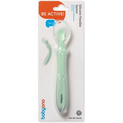 BabyOno Elastická silikonová lžička MINT