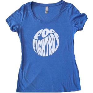 Foo Fighters 70s Logo (Ex-Tour) Blue M Дамски Риза (FOOTS31LBL02)