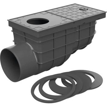 Haco Lapač strešných vôd bočný LSVB DN 110 čierny