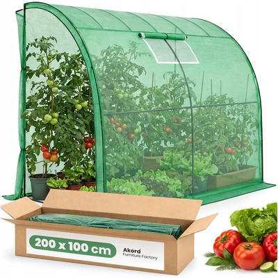 Ak furniture Nástěnný zahradní fóliovník GOOLDIE 100x200x210 cm zelený