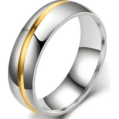 HARAHU Мъжки Пръстен LO-17381 - Сребърен / Златен / 57mm KP17381 (LO-17381)