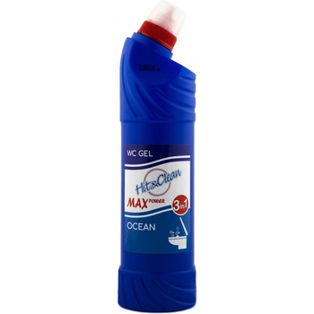 Hit&Clean Hit& Clean Препарат за почистване на тоалетни WC Gel, 3 в 1, океан, 0.75 L (3800218426961)