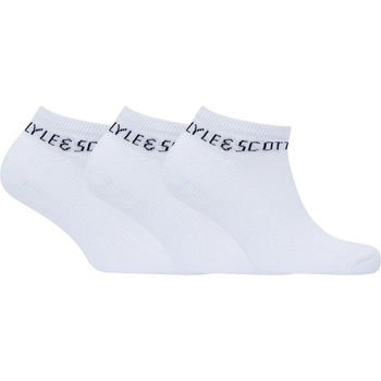 Lyle and Scott Чорапи Lyle and Scott 3 Pack of Ankle Socks - White