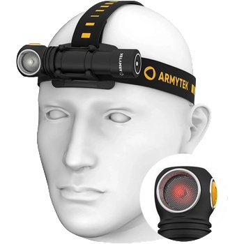 Armytek Wizard C2 WR Magnet Бял и червен LED фар с магнитен държач 1100 lm мощност на батерията 3 h 65 g (F06901C)