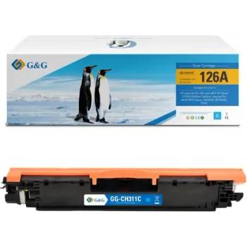Image 1 of Compatible УНИВЕРСАЛНА КАСЕТА ЗА HP Color Laserjet CP1025/CP1025NW - Cyan - /126A/ - CRG-729C (CRG729C) / CE311A - PN NT-CH311FC/NT-CH311C - G&G (100HPCE311A)