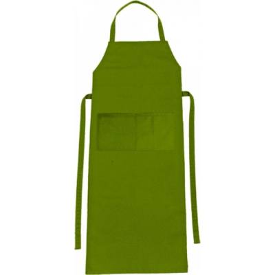 CG Workwear Zástěra Verona s laclem a kapsou 90x75 cm zelená listová CGW1146