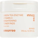 Innisfree Green Tea Vitamin C Brightening Toner Pads тонизиращи възглавнички за освежаване и хидратация 60 бр