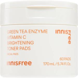 Innisfree Green Tea Vitamin C Brightening Toner Pads тонизиращи възглавнички за освежаване и хидратация 60 бр