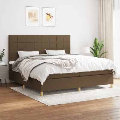 vidaXL 11461.3142364 Boxspring postel s matrací tmavě hnědá textil