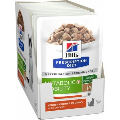 Hill's Prescription Diet Metabolic + Mobility Regulace hmotnosti kapsička pro kočky 12 x 85 g