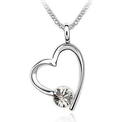 Amparo Miranda Přívěsek Srdce s krystalem H947 White