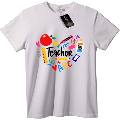 NOONEBRAND Тениска Учител АБВ - 4XL, Black