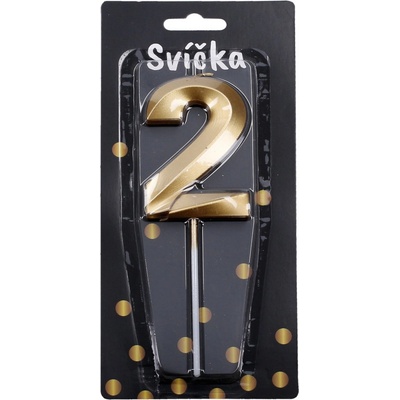 Wiky Párty svíčka číslo 2 zlatá – Hledejceny.cz