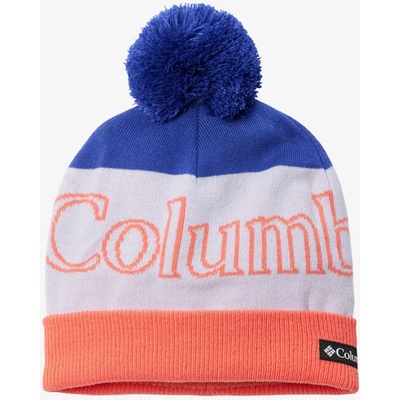 Columbia Youth Polar Powder beanie clematis blue snowdrift coral