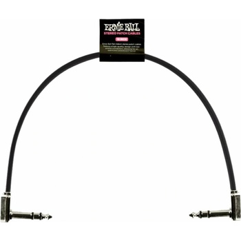 Ernie Ball Flat Ribbon Stereo Patch Cable 30 cm Ъглов - Ъглов Пач кабел (P06409)