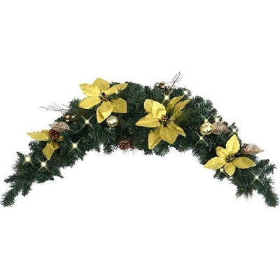 Shumee vánoční oblouk s LED světly zelený 90 cm PVC, 320978