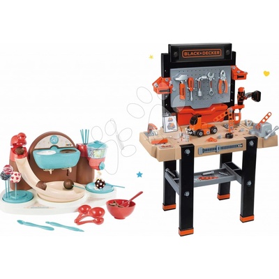 Smoby set pracovná dielňa Black & Decker elektronická a hravá kuchárka Cukráreň