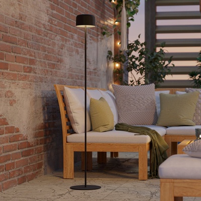 EGLO 901891 - LED соларна стояща лампа ROCCANOVA LED/2, 8W/3, 7V IP44 черна (EG901891)