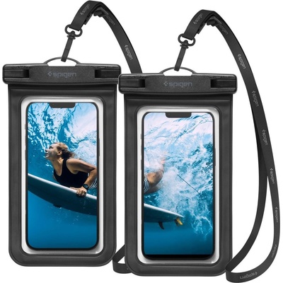 Pouzdro Spigen 2 balení Vodotěsné A601 IPX8, pro telefon 3,5 7" černé