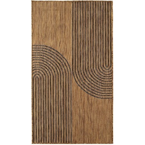 Ayyildiz Carpets Черен/кафяв килим за открито и закрито 80x150 cm Mira 1453 - Ayyildiz Carpets (MIRA801501453BLACK)