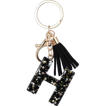 HARAHU Ключодържател Азбука - h / Черна kp37778 (37778)