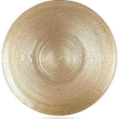 Vilde Servírovací talíř, 28 cm, zlatý, sklo
