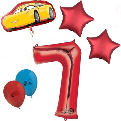 Balónkový set Cars 7.narozeniny