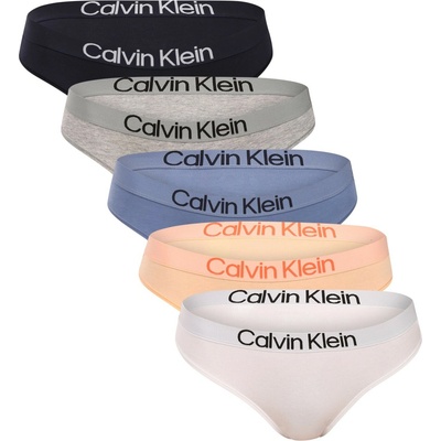 Calvin Klein 5PACK dámske nohavičky viacfarebné (QD5332 3CA)