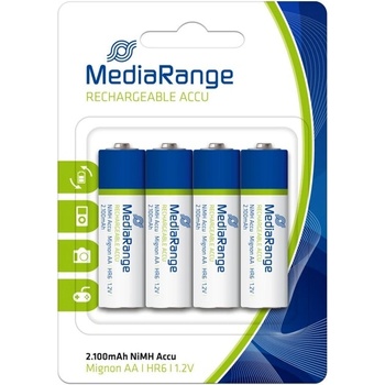 Image 1 of MediaRange Акумулаторна батерия MediaRange, AA, HR6, 1.2V, 2.100mAh, 4бр (MRBAT121)