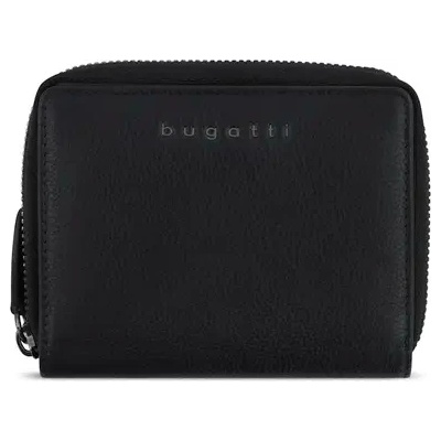 Bugatti Дамски кожен портфейл Bugatti Mira Ladies Zip Wallet, черен (49 1010 01)