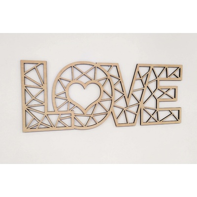 MAJADESIGN Dřevěný obraz - LOVE