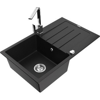 Mexen Bruno гранитна мивка с 1 камера с дъска за отцеждане и кухненски (6513-77-670300-00)