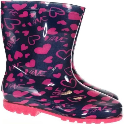 detské gumáky Pink Heart ružové