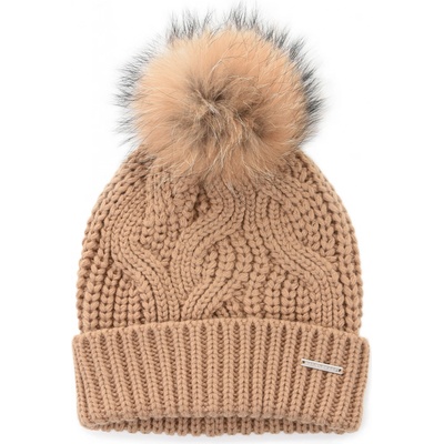 Rino Pelle kulich s kožešinovou bambulí oříškový