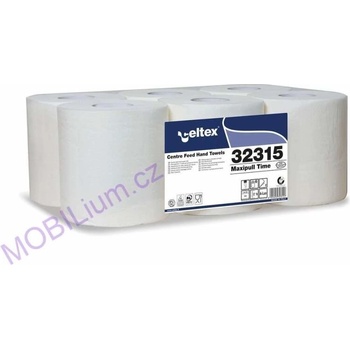 Celtex Maxi Pull Time Papírové ručníky v roli maxi pull time 2 vrstvy bílá bal. 6 ks