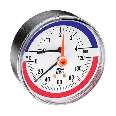 WATTS TIM80 0-4 bar 0-120°C G1/2" Термоманометър аксиален (TIM8004)